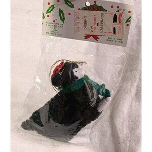 NOS Christmas Place Sigma Lamb Ornament Black Sheep Plush Taste Setter New A Vtg